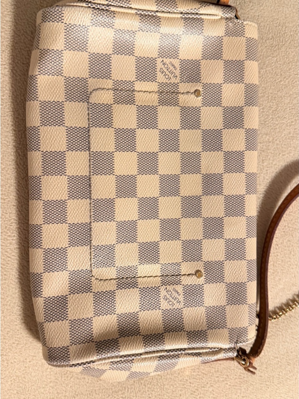Louis Vuitton Damier Azur Crossbody Bag - Cream and Gray - Picture 3 of 7